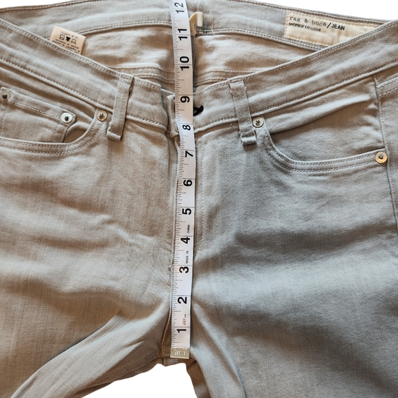 Rag & Bone Cropped Jeans Pants 9" rise, 27" inseam zipper leg opening sz 31 - Picture 6 of 14